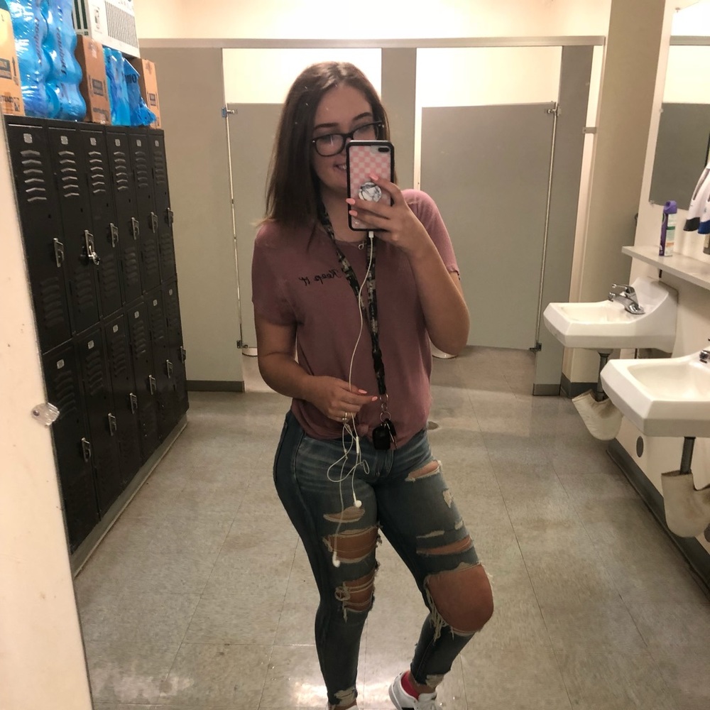 Simple pink tee